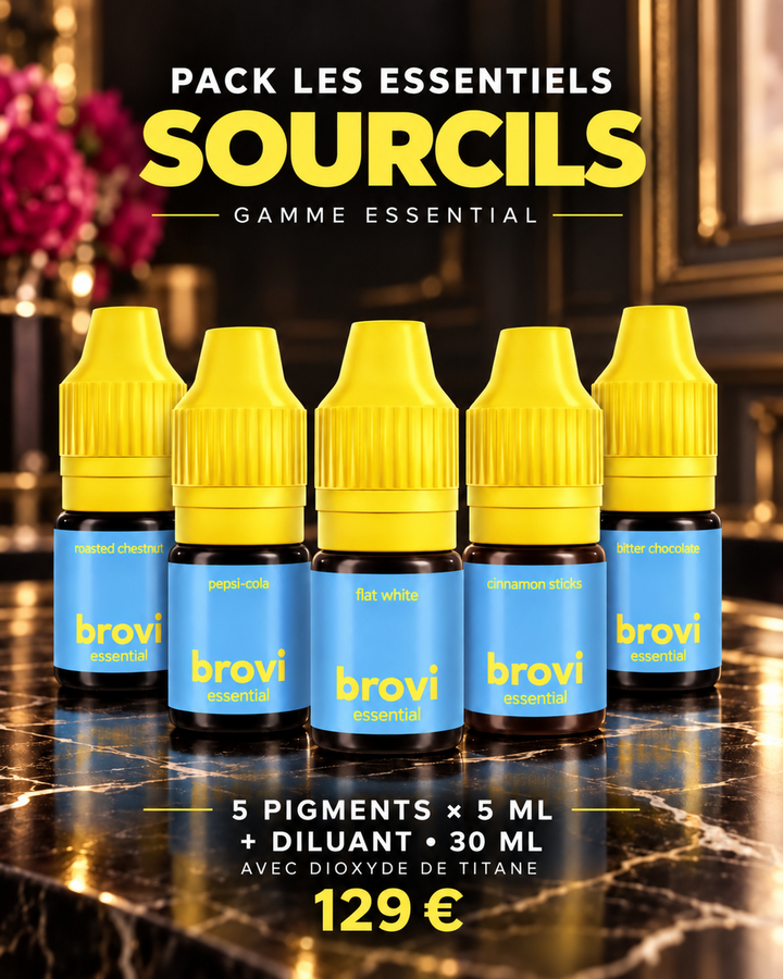 Pack Les Essentiels Sourcils – Brovi Essential avec TiO₂ | 5 × 5 ml